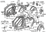 Diagram for 2001 Toyota Camry Inner Structure - Quarter Panel