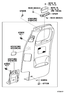 Diagram for 2006 Toyota Tacoma Interior Trim - Rear Door