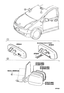 Diagram for 2007 Toyota Prius Outside Mirrors