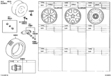 Diagram for 2008 Toyota Prius Wheels, Covers & Trim