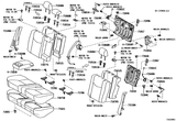 Diagram for 2010 Toyota Prius Rear Seat Components