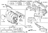 Diagram for 2008 Scion xD Exhaust Components, Exhaust Manifold