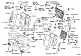 Diagram for 2010 Toyota Prius Rear Seat Components