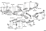 Diagram for 2005 Toyota Celica Structural Components & Rails