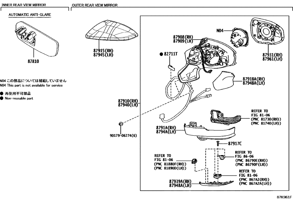 Toyota 87917-30K00 SCREW, OUTER MIRROR