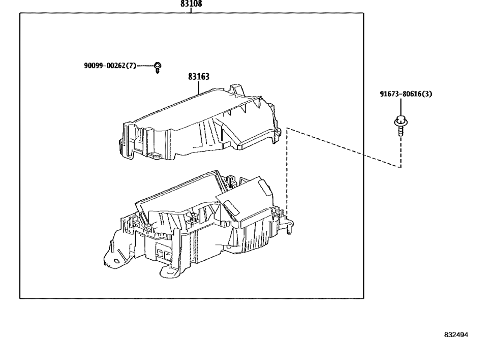 Toyota 83108-30350 MIRROR SUB-ASSY, MET