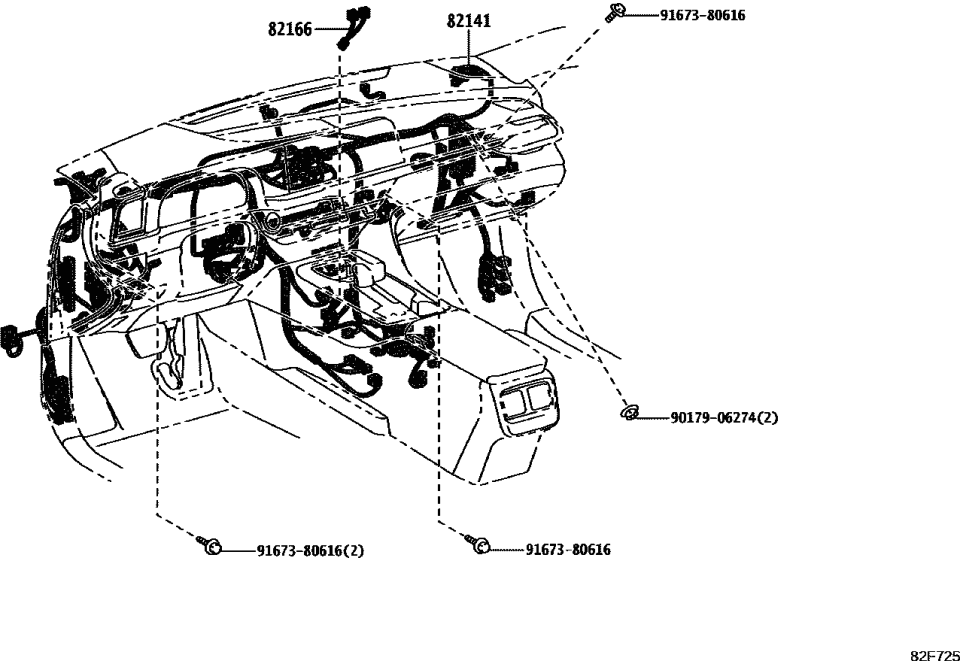 Toyota 82141-3K370 WIRE, INSTRUMENT PAN