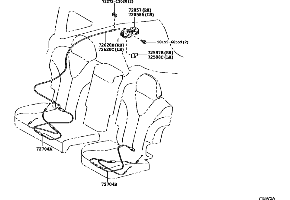 Toyota 72272-13020 Clamp, Seat Track Co