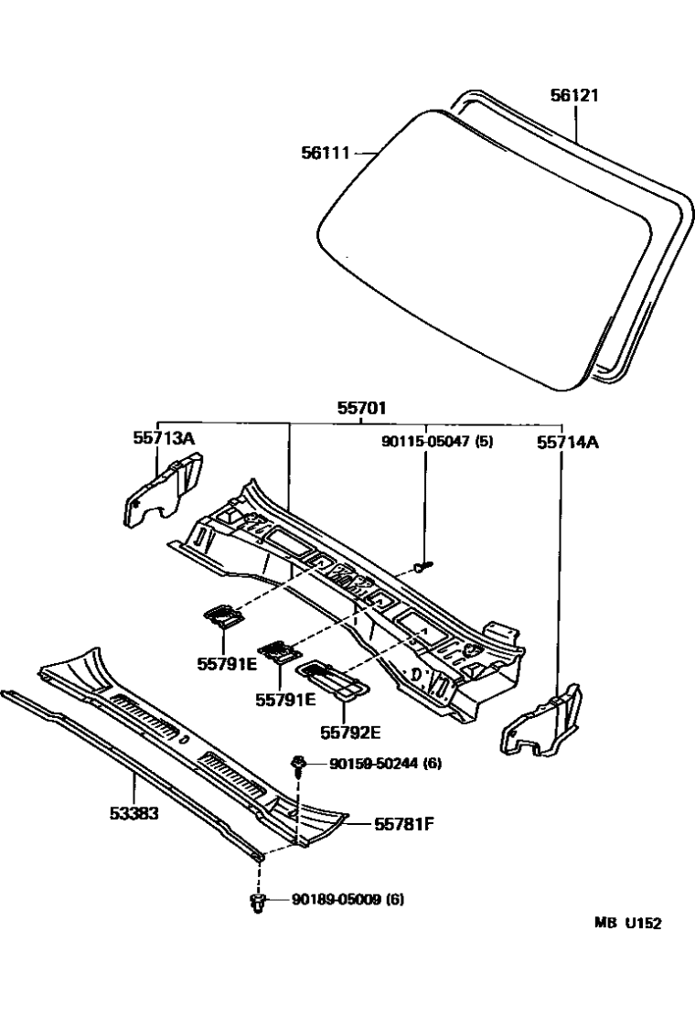 Toyota 90115-05047 Bolt, Weld