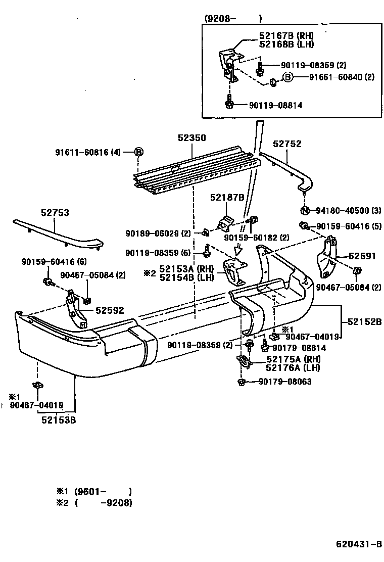 Toyota 90119-08359 Bolt, w/Washer