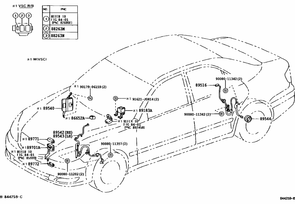 Toyota 90080-11342 Bolt, w/Washer