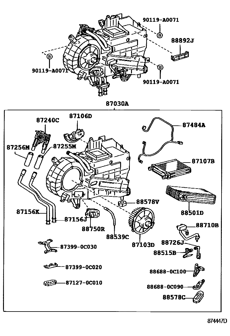 Toyota 87127-0C010 Packing, Heater