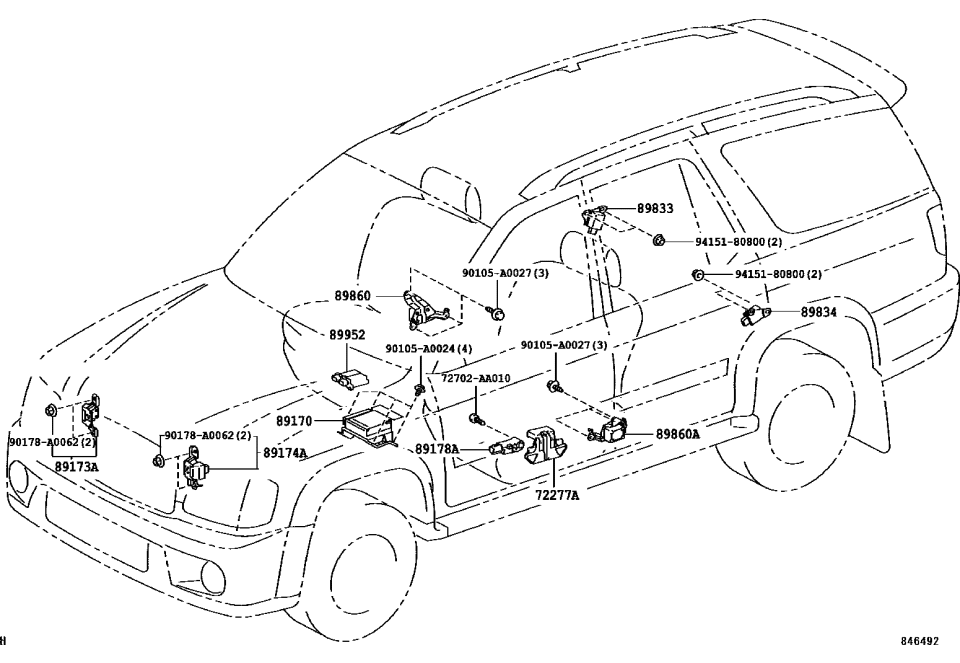 Toyota 90105-A0024 Bolt, Flange