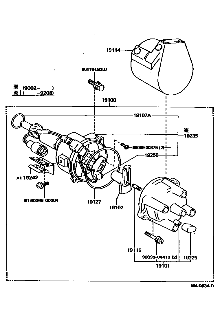 Toyota 90119-08307 Bolt, w/Washer