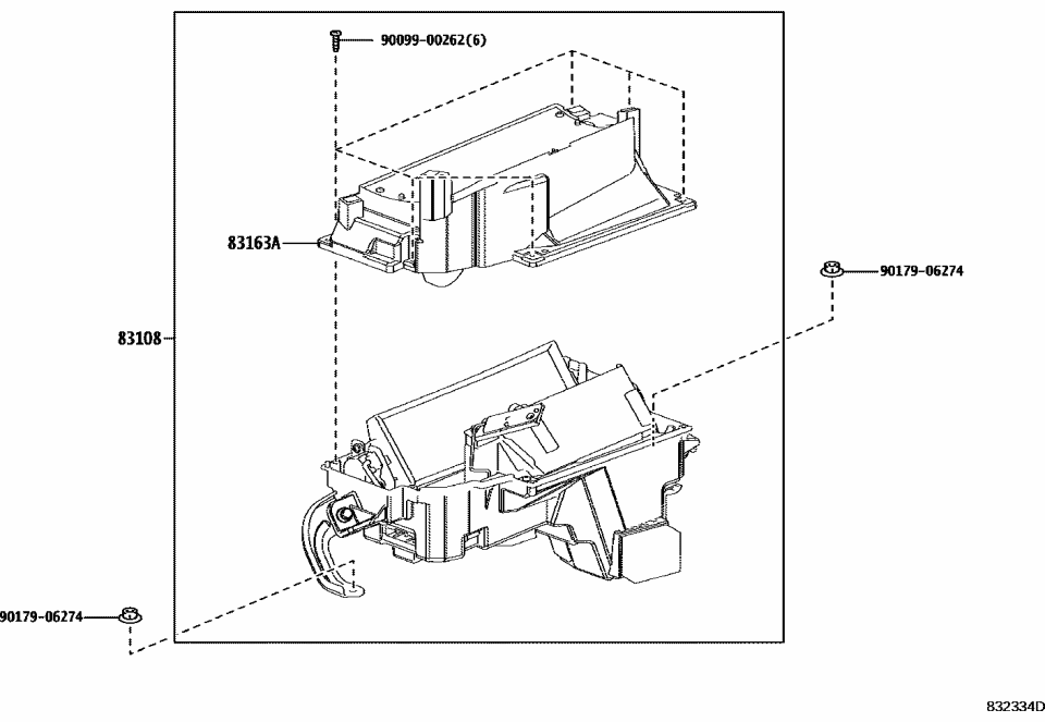 Toyota 83108-42030 MIRROR SUB-ASSY, MET
