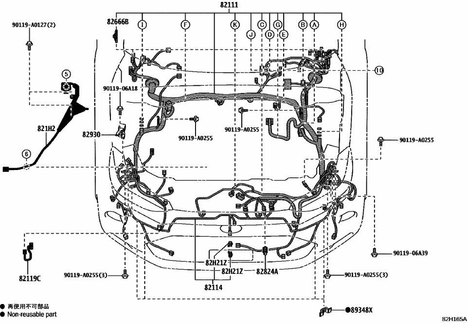 Toyota 82115-0E440 WIRE, ENGINE ROOM MA