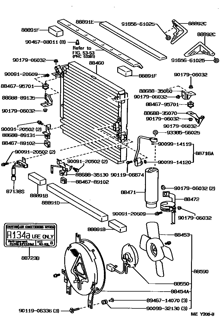Toyota 88467-95701 Condenser Lower Insulator