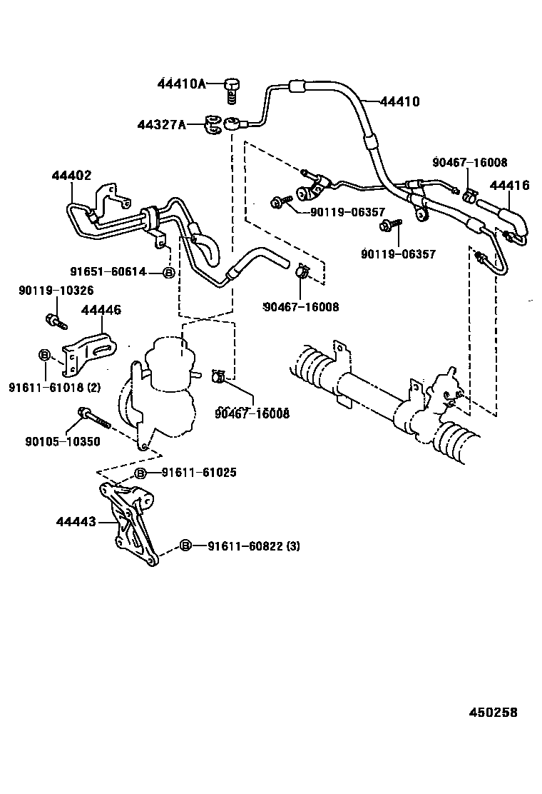 Toyota 90105-10350 Bolt, Washer Based H