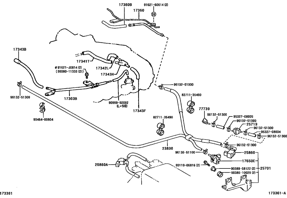 Toyota 82711-35490 Clamp, Wiring HARNES