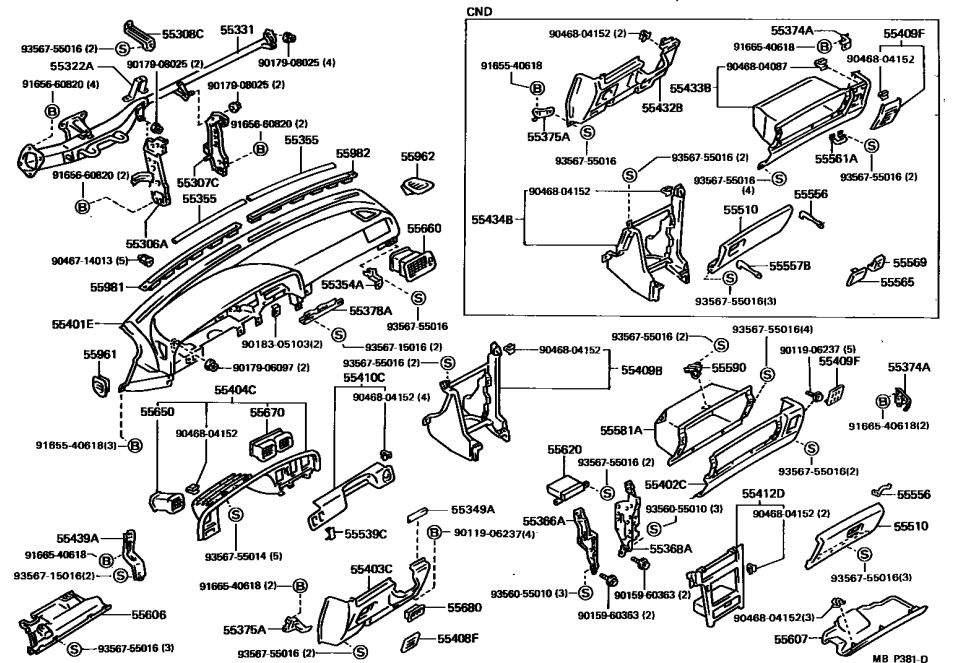 Toyota 90159-60363 Screw, w/Washer