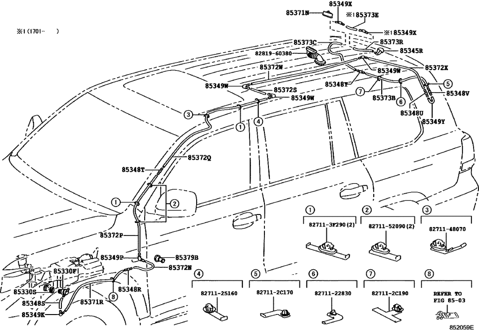 Toyota 82711-22830 Clamp, Wiring HARNES