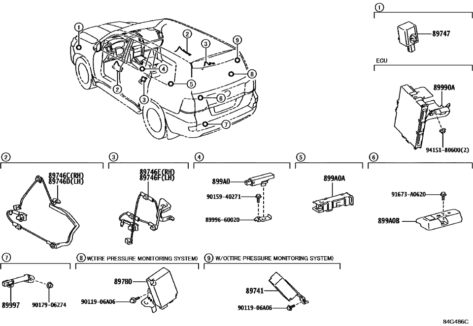 Toyota 89996-60020 Bracket, L/OSCILLATO