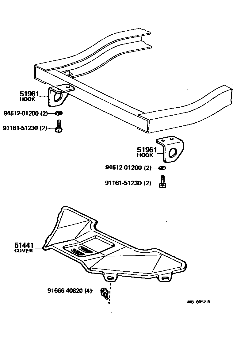 Toyota 91666-40820 Bolt