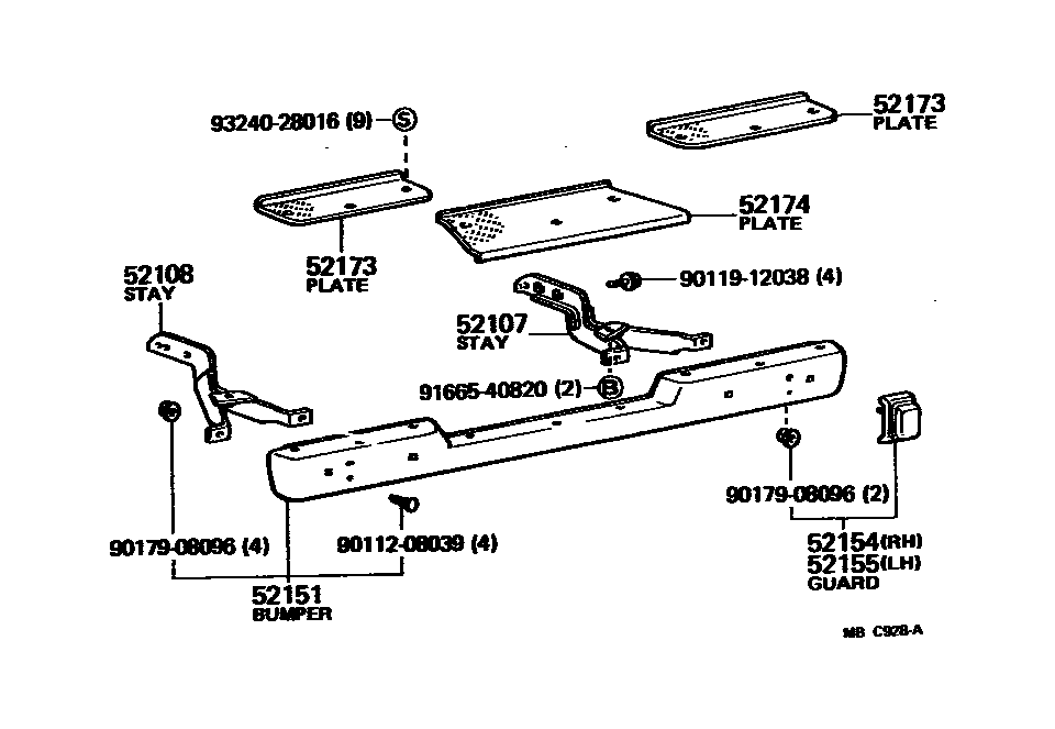 Toyota 90119-12038 Bolt, w/Washer