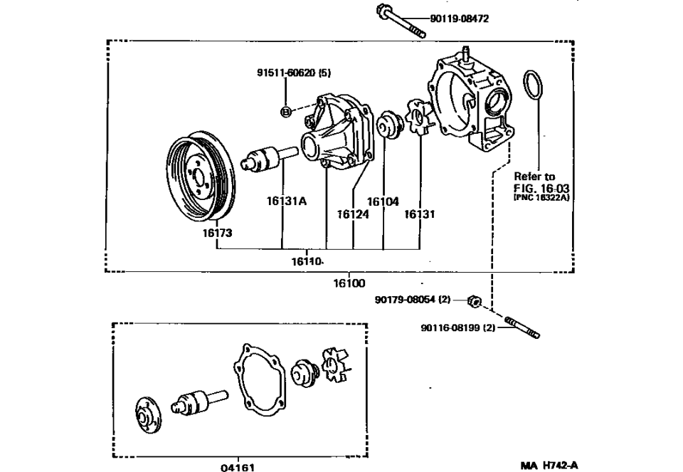 Toyota 90116-08199 Bolt, Stud
