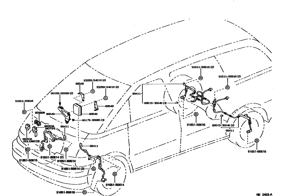 Toyota 89515-35040 Clip, SKID Control