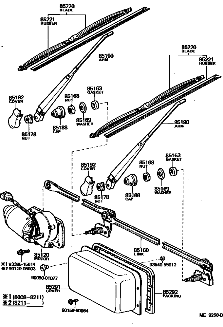 Toyota 90159-50054 Screw, w/Washer