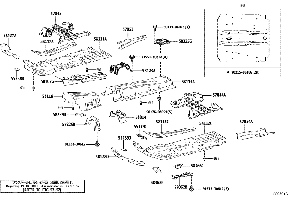 Toyota 57043-42020 Crossmember