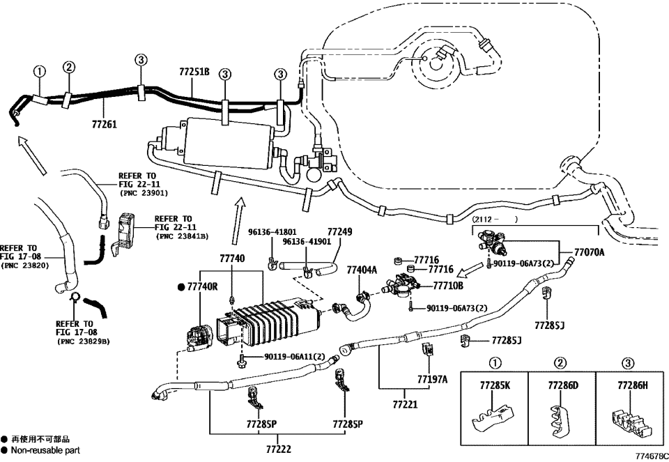 Toyota 77070-48010 Vapor Valve