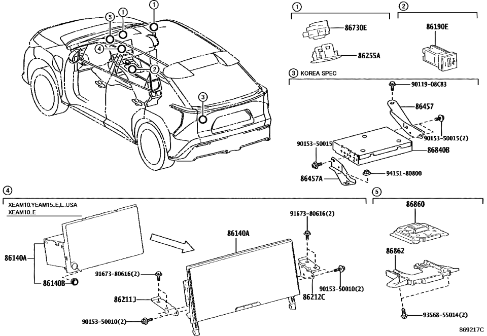 Toyota 86457-42090 BRACKET, MULTI-MEDIA