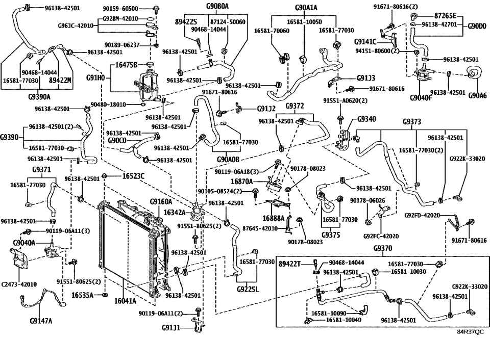 Toyota 16870-10010 EXCHANGER ASSY, HEAT