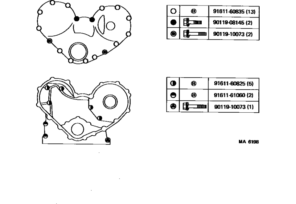 Toyota 90119-08145 Bolt, w/Washer