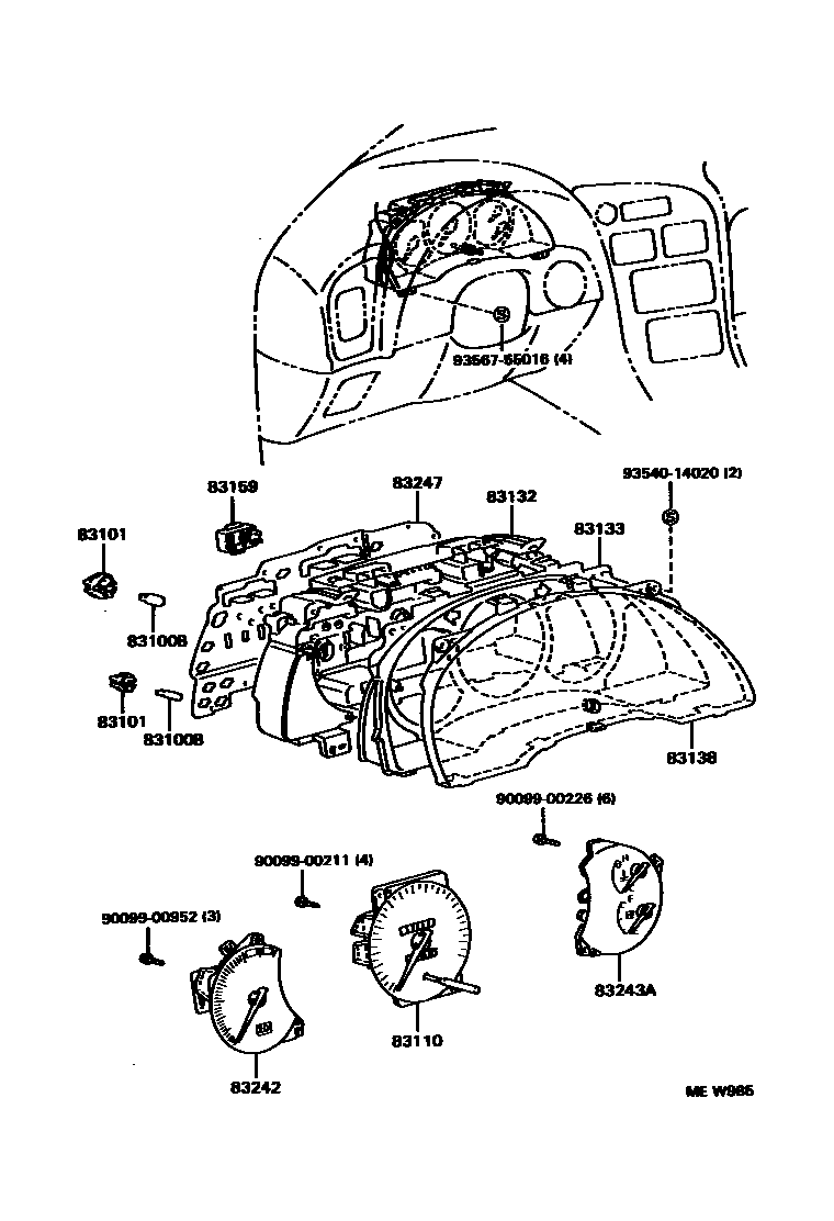 Toyota 90099-00211 Screw, w/Washer