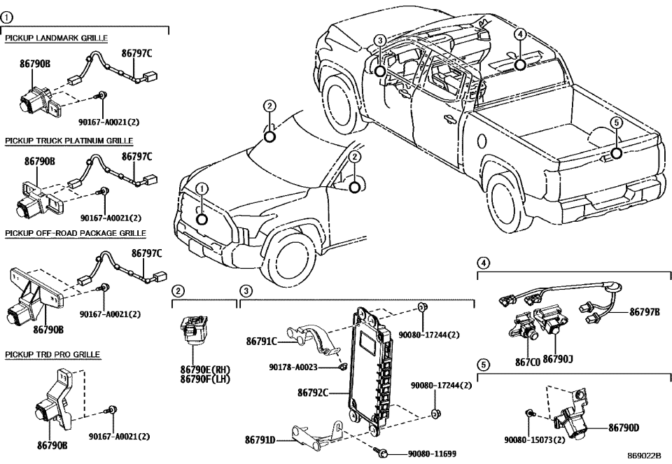Toyota 86792-0C053 COMPUTER, PARKING AS