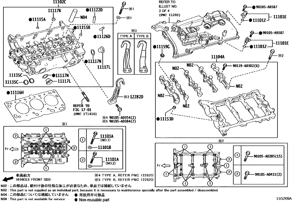 Toyota 11104-F4010 HOUSING SUB-ASSY, CA