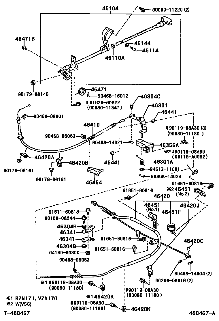 Toyota 90119-08A60 Bolt, w/Washer