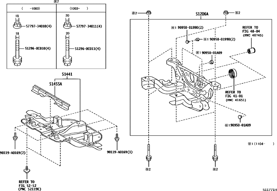 Toyota 51296-0C010 Bolt, Front Suspension