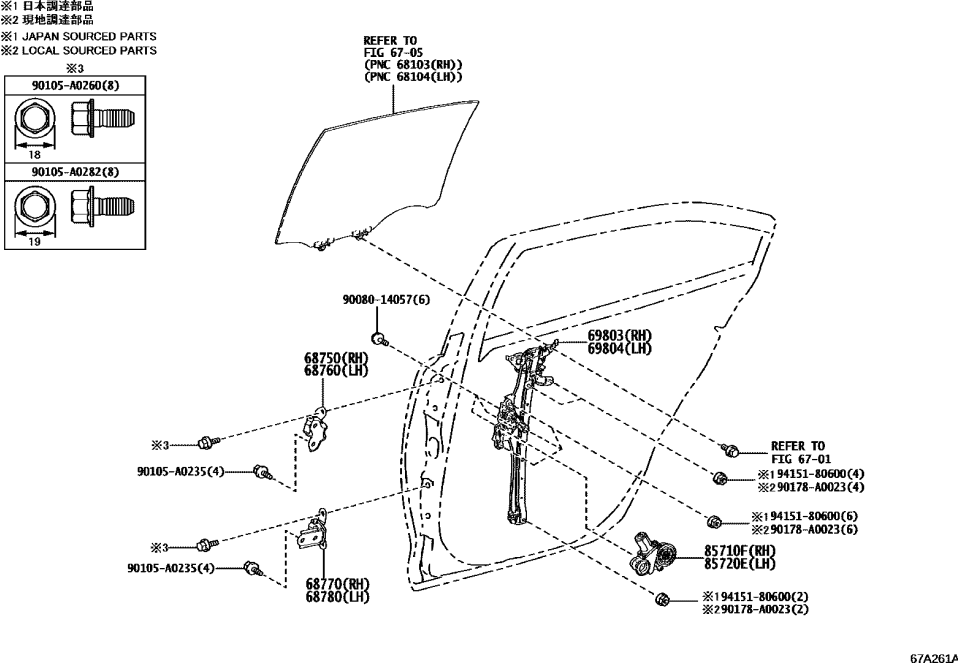 Toyota 69804-02340 Window Regulator