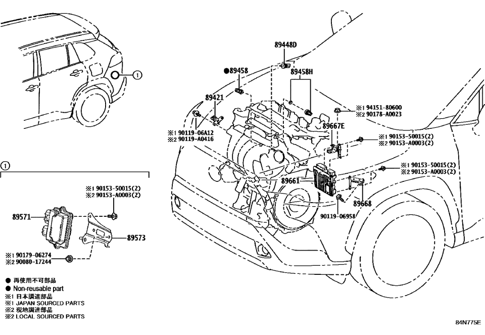 Toyota 89573-0A030 BRACKET, FUEL PUMP C