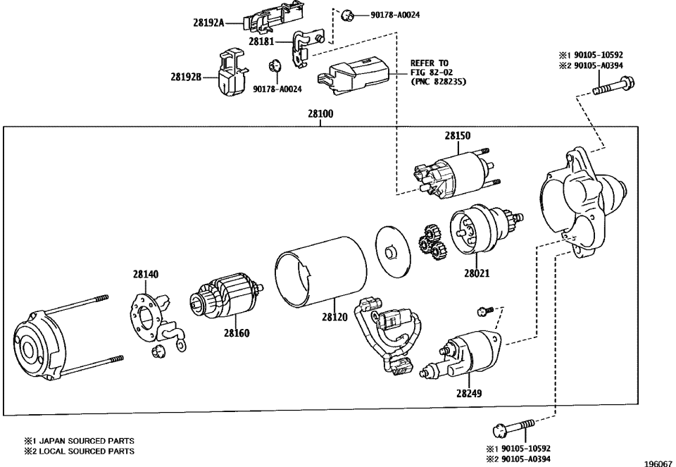 Toyota 28192-F2100 COVER, STARTER