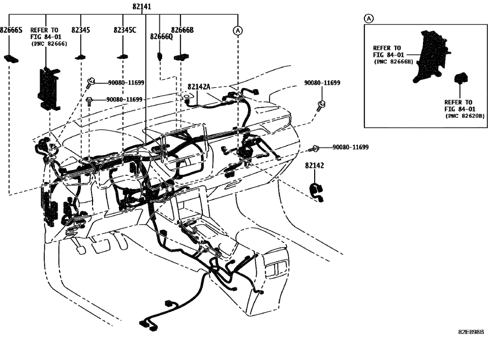 Toyota 82141-0AA10 WIRE, INSTRUMENT PAN