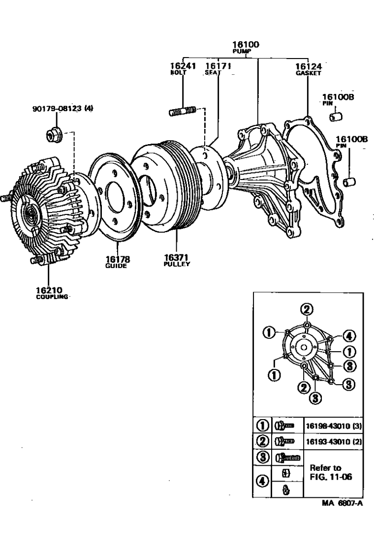 Toyota 16198-43010 Bolt