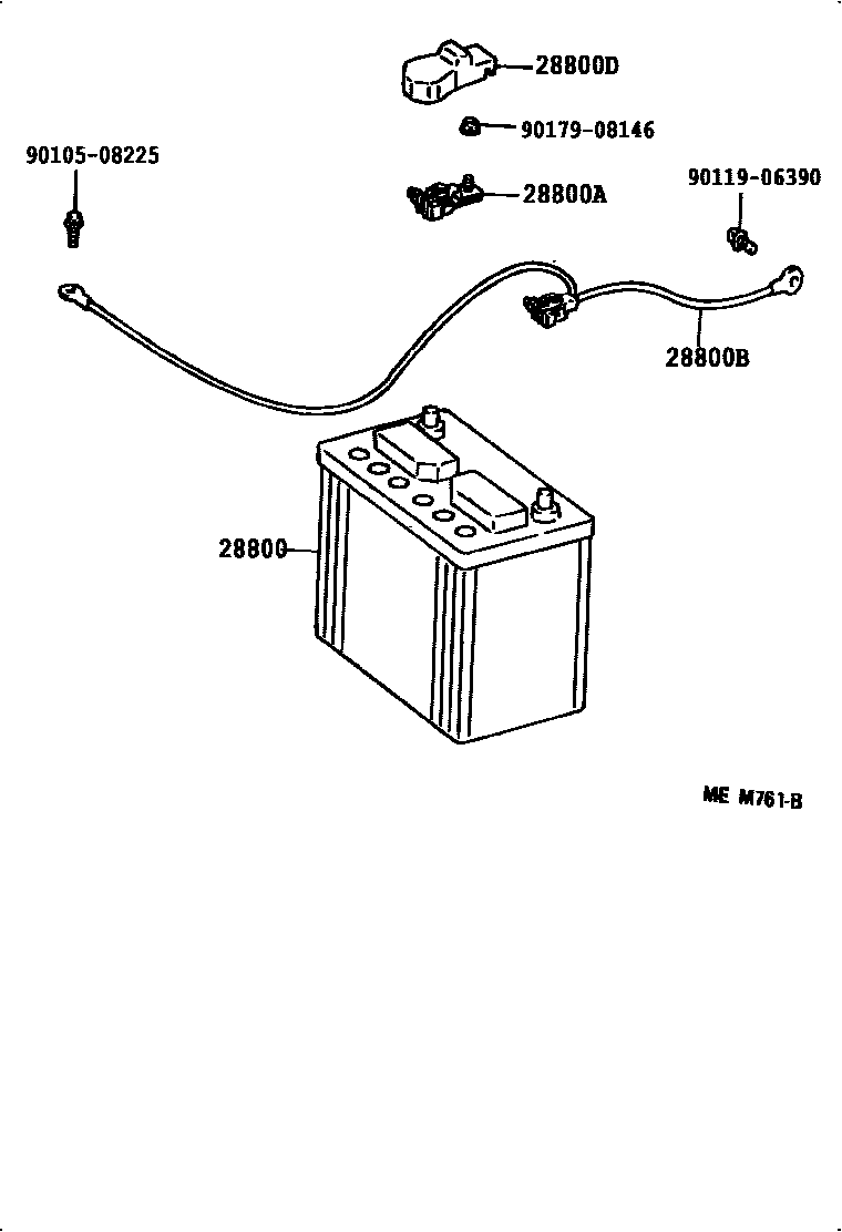 Toyota 90105-08225 Bolt, Washer Based H
