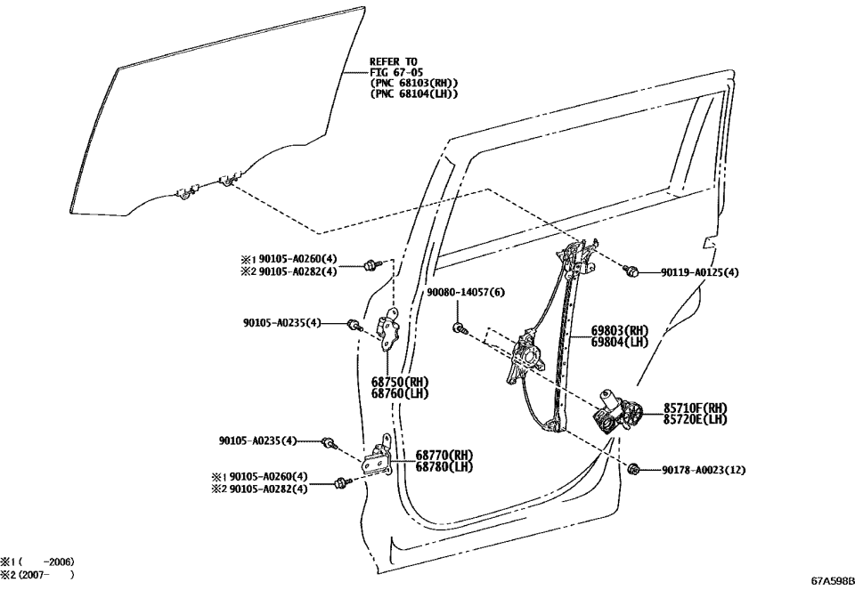 Toyota 69801-0E110 Window Regulator