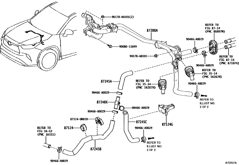 Toyota 87245-0ED30 HOSE, WATER