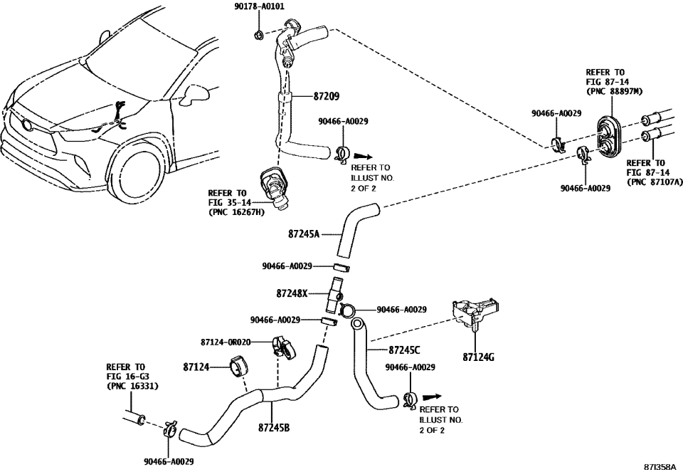 Toyota 87245-0ED20 HOSE, WATER